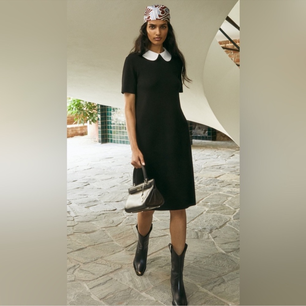 TORY BURCH NEW DRESS Sz M PERFECT Classic Black Wool NWOT Price Firm!